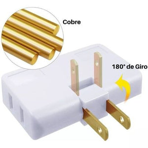 Adaptador de toma corriente 3 salidas