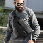 Mochila Cangurera Luxury Hombre Usb Impermeable