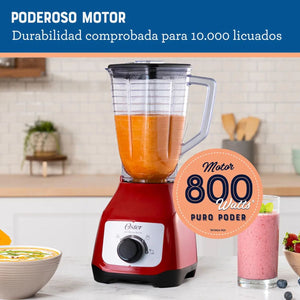 Oster™|Licuadora de plástico roja