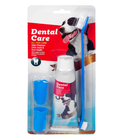 Kit De Crema Dental y cepillo para perro