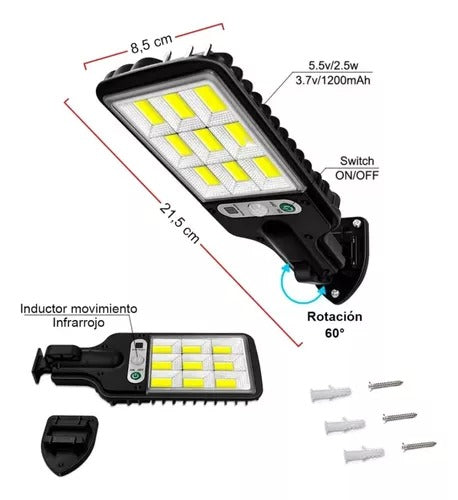 SolarLamp™ ☀️| Lampara Solar con Sensor 30w + Control