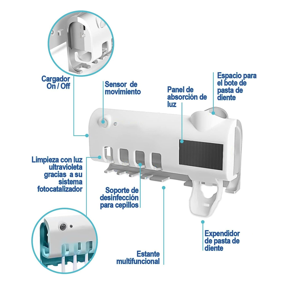 DISPENSADOR CREMA ESTERILIZADOR CEPILLOS