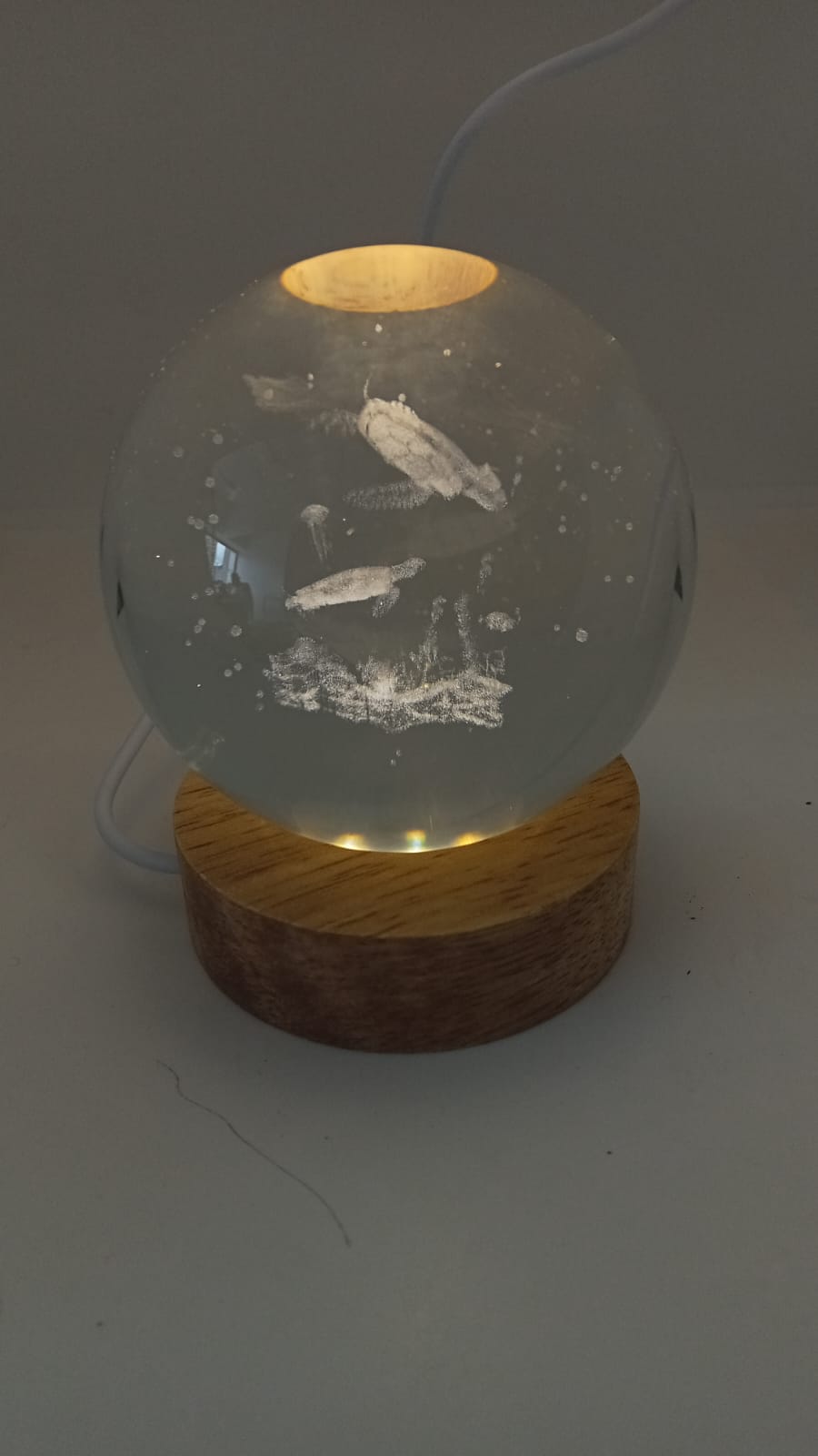 lampara esfera cristal 3D