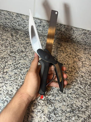 Cortador Cocina 2 En 1 Cuchillo Tijeras