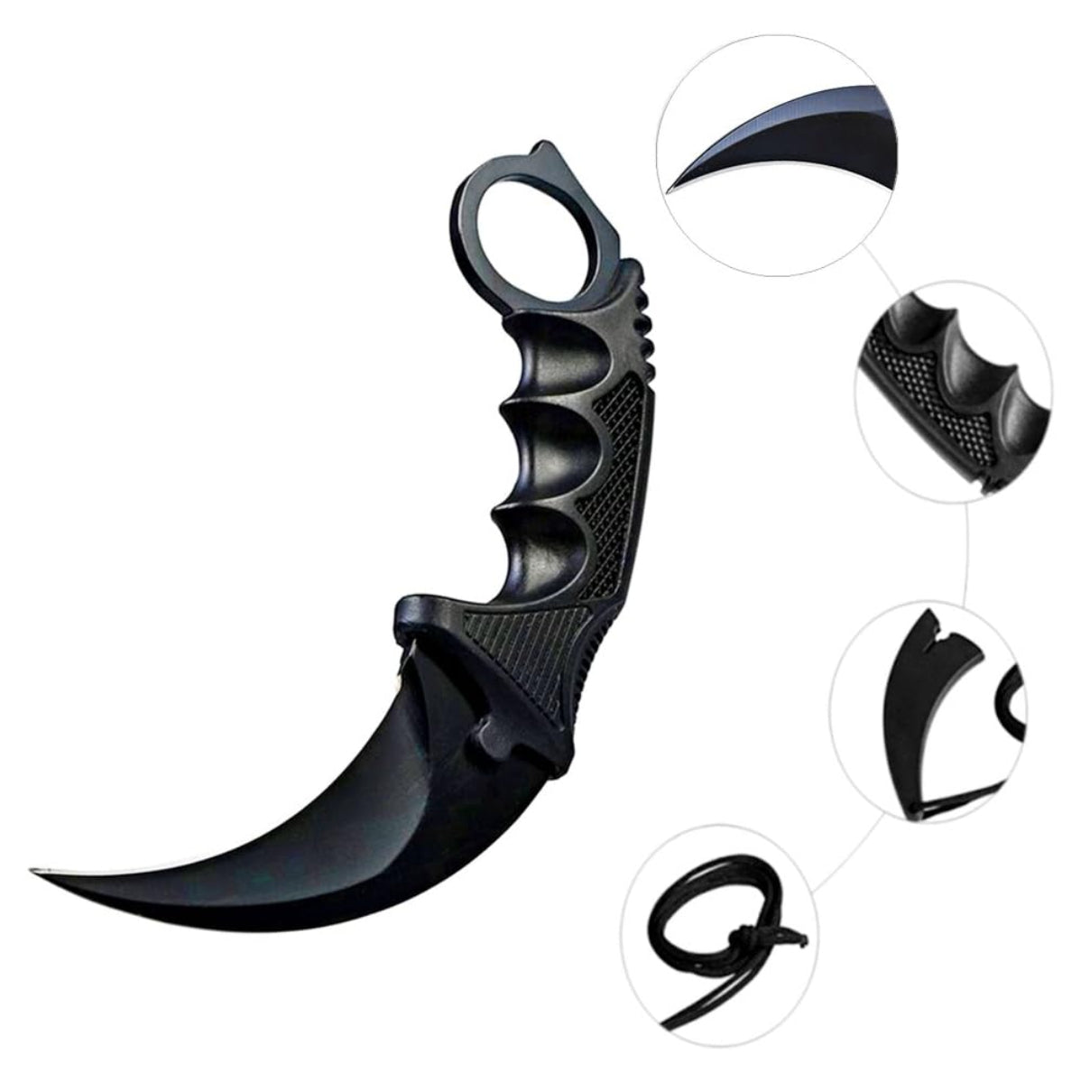 Cuchillo Karambit táctico de acero Milit