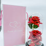 ROSE OF LOVE™|ROSA DOBLE EN URNA DE CRISTAL