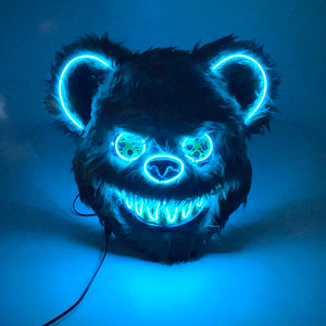 Máscara Oso Luz Led Neón Halloween