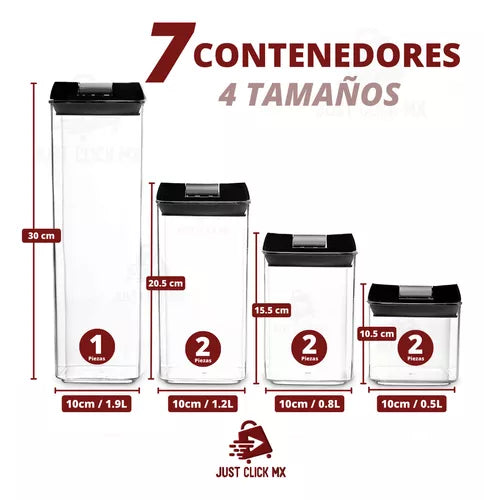 Hermeticos Para Alimentos 7 Piezas