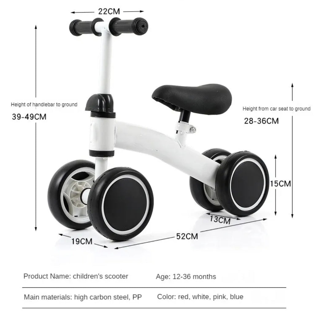 Bicicleta de impulso de 4 ruedas