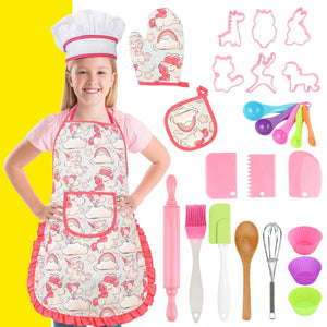 Kit Reposteria Niños Delantal Gorro 26pz