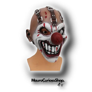 Mascara de payaso con correas halloween