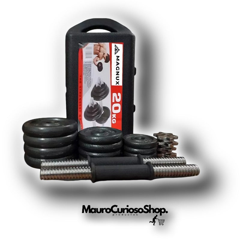 Kit Mancuernas Magnux 21kg 44lb Estuche