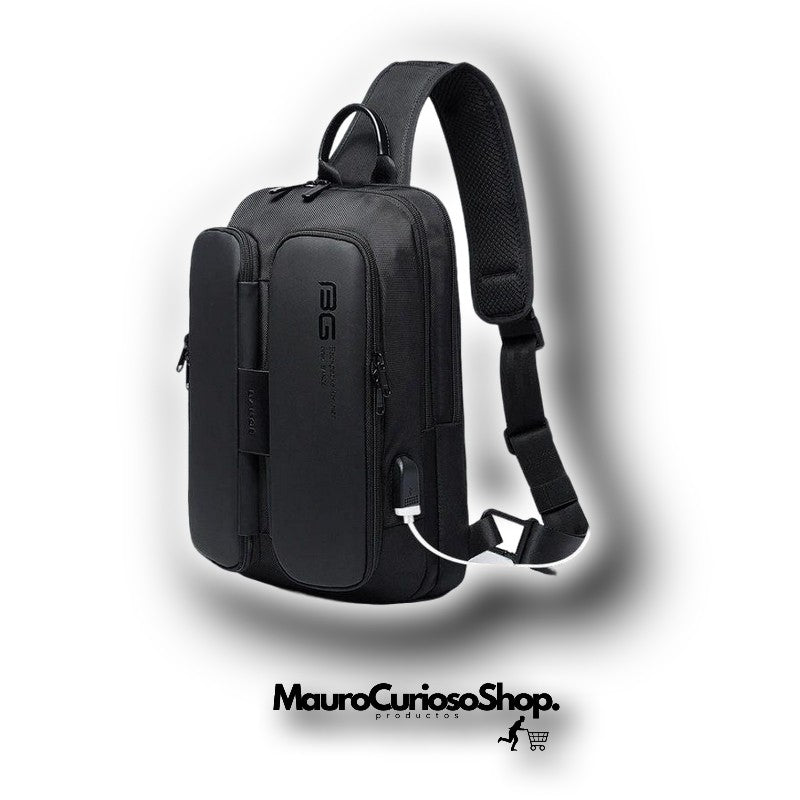 Mochila Cangurera Luxury Hombre Usb Impermeable